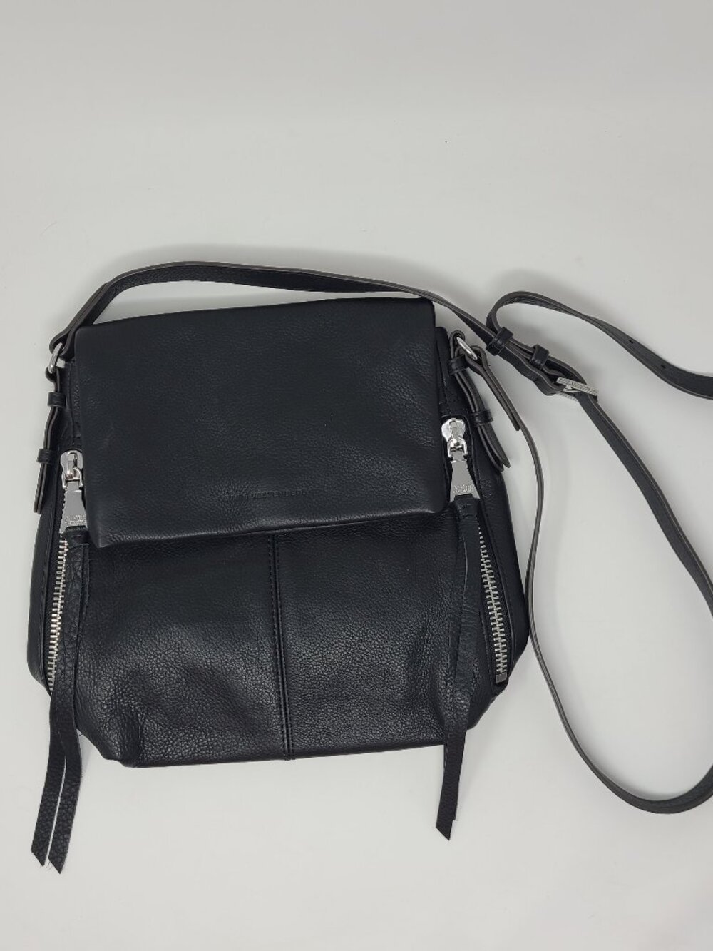 Aimee Kestenberg Bali Hobo Purse Black Leather Shoulder Bag Purse  Zippers